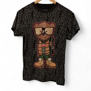 Fresh laundry savage bear print #casual #logo‎